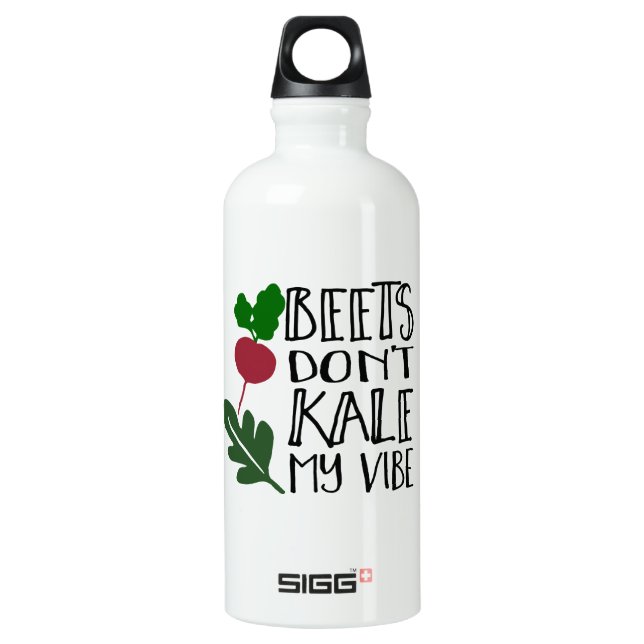 Beets Don't Kale My Vibe | Rap Pun Veggie Water Bottle (Front)