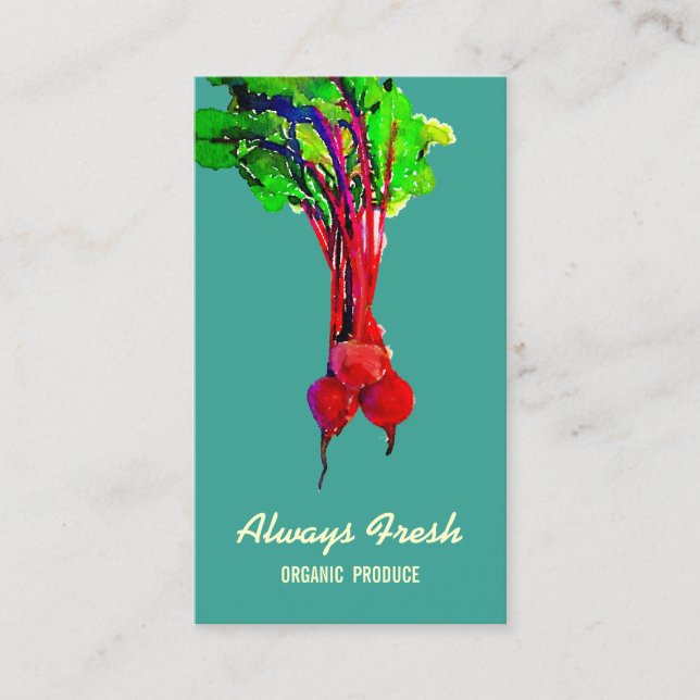 Beets Vegetable Healthy Chef Business Card (Front)
