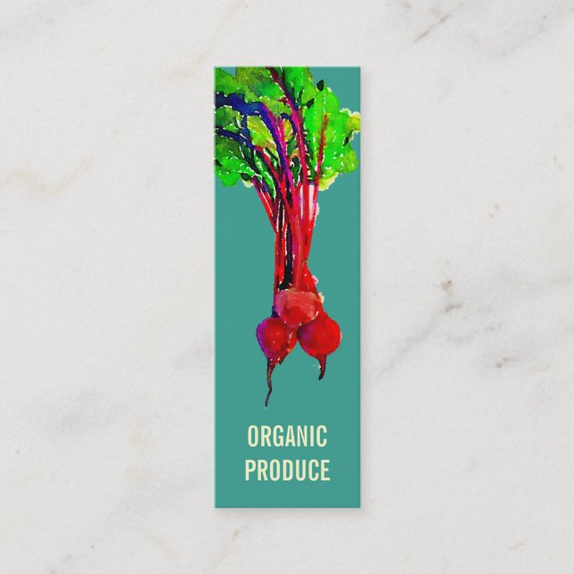 Beets Vegetable Mini Business Card (Front)