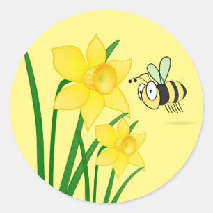 Beezy the Bee Daffodils Stickers
