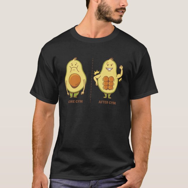 Before & After Gym Avocado T-Shirt (Front)