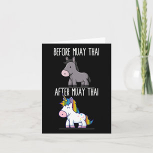 Before After Muay Thai Unicorn Fighter Boxing  Card