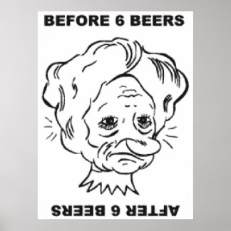 Before and After 6 Beers Poster
