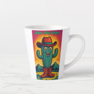 Before and after coffee cactus cowboy latte mug