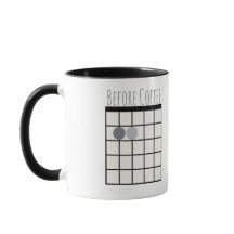 Before and After Coffee Guitar Chord Mug