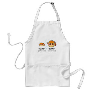 Before and After Going To Grandma Funny Nana Standard Apron