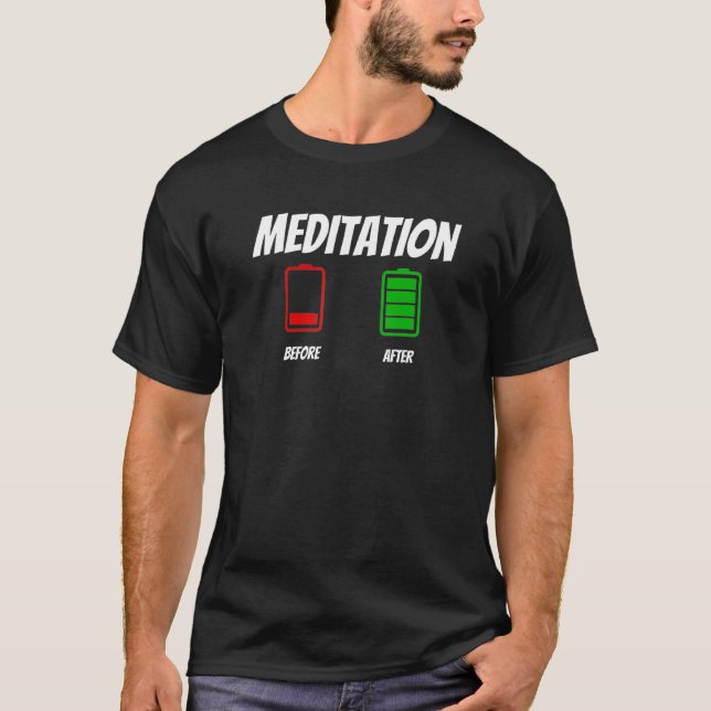 Before And After Meditation Apparel T-Shirt (Front)