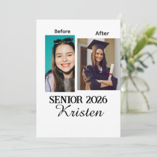 Before and after photo personalized graduation