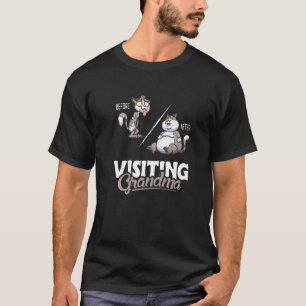 Before And After Visiting Grandma Cat Cat 1 T-Shirt