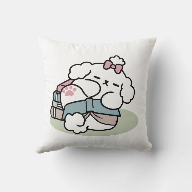 Before Bedtime with My Pup – Book and Dog Lover  Cushion (Back)