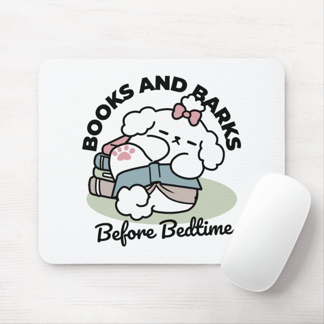 Before Bedtime with My Pup – Book and Dog Lover  Mouse Pad (With Mouse)