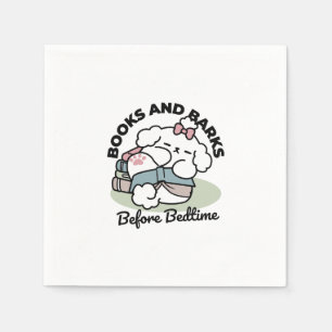 Before Bedtime with My Pup – Book and Dog Lover  Napkin