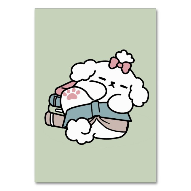 Before Bedtime with My Pup – Book and Dog Lover  Table Number (Front)