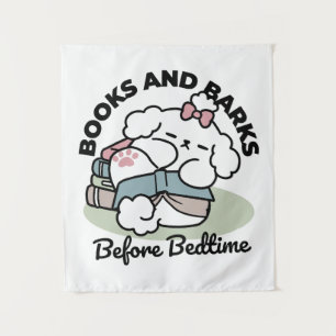 Before Bedtime with My Pup – Book and Dog Lover  Tapestry