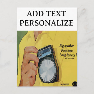 Before Cell Phone, Transistor Radios Postcard