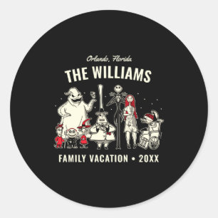 Before Christmas Family Vacation  Classic Round Sticker