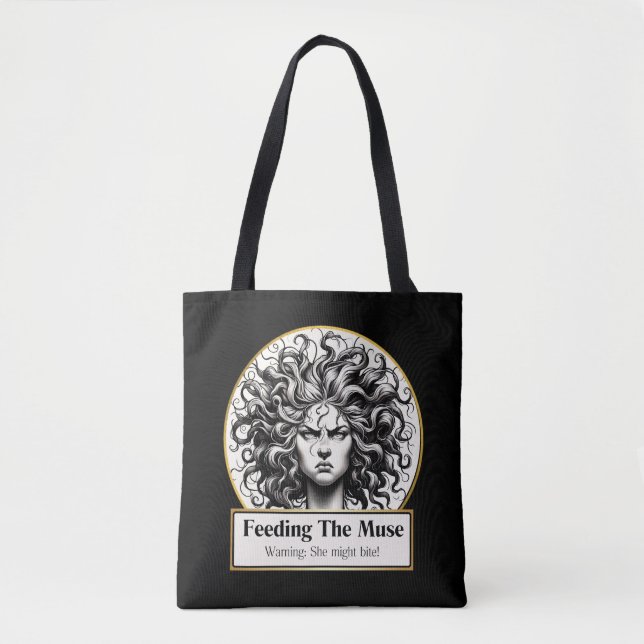 Before coffee: The Grumpy Muse Chronicles Tote Bag (Front)