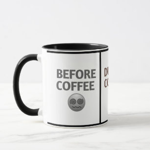 Before During After Coffee Mood Vector Art Mug