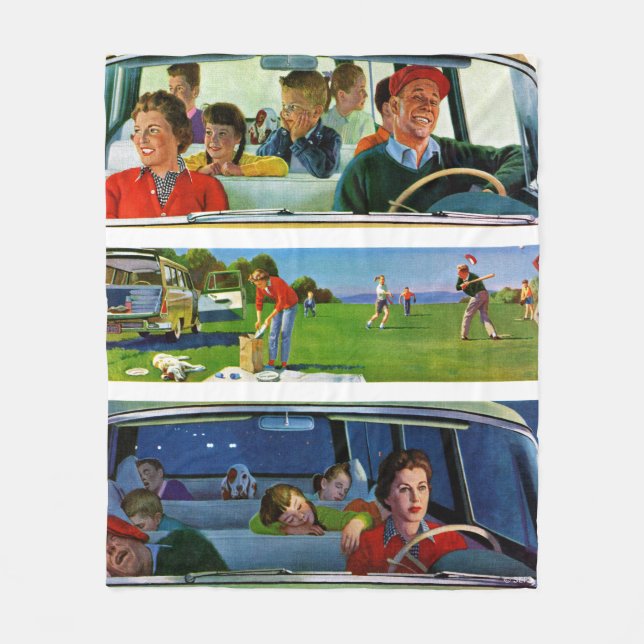 Before, During & After Picnic Fleece Blanket (Front)