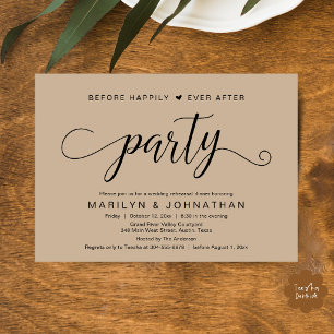 Before Happily Ever After Rehearsal Dinner Party Invitation