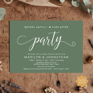 Before Happily Ever After Rehearsal Dinner Party Invitation