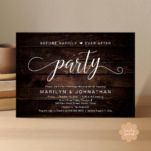 Before Happily Ever After Rehearsal Dinner Party Invitation