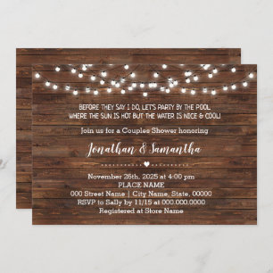 Before I do Lets Party by the Pool Wedding Invitation
