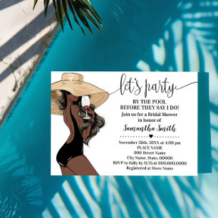 Before I do Party by the Pool Bridal Shower Invitation