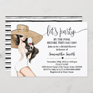 Before I do Party by the Pool Bridal Shower Invitation