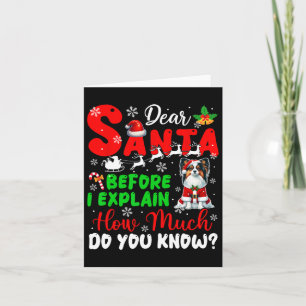 Before I Explain How Much You Know Xmas Papillon O Card