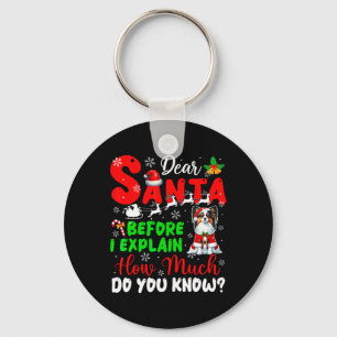 Before I Explain How Much You Know Xmas Papillon O Key Ring