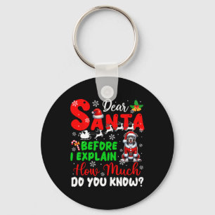 Before I Explain How Much You Know Xmas Pit Bull O Key Ring