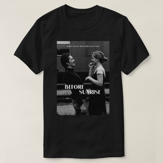Before Sunrise Sunset Midnight Richard Linklater J T-Shirt (Design Front)