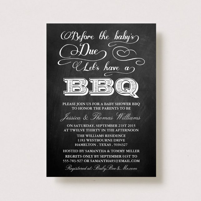 Before The Baby's Due, Let's Have A BBQ! Invitation (Creator Uploaded)