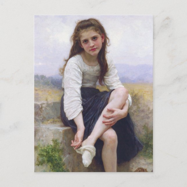 Before The Bath by William Bougereau Postcard (Front)