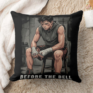 Before The Bell Motivational Boxing Gym Art Cushion