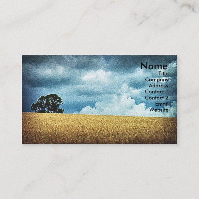 Before The Harvest, business card template (Front)