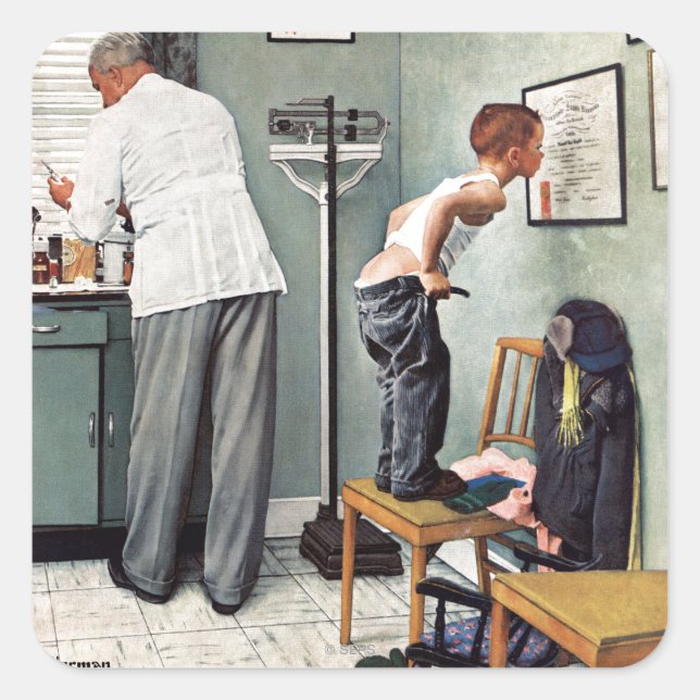 Before the Shot or At the Doctor's Square Sticker (Front)