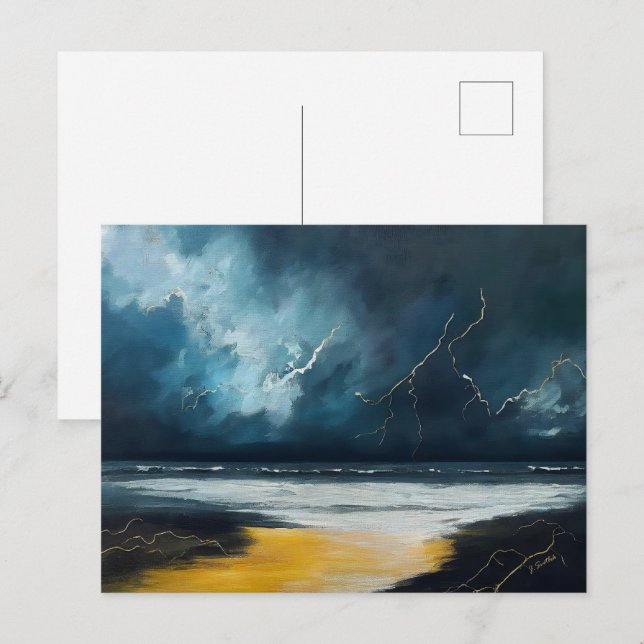 Before The Storm – Abstract Seascape Postcard (Front/Back)