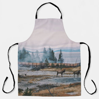 BEFORE THE SUNSET IN YELLOWSTONE NATIONAL PARK APRON