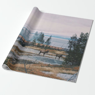 BEFORE THE SUNSET IN YELLOWSTONE NATIONAL PARK WRAPPING PAPER