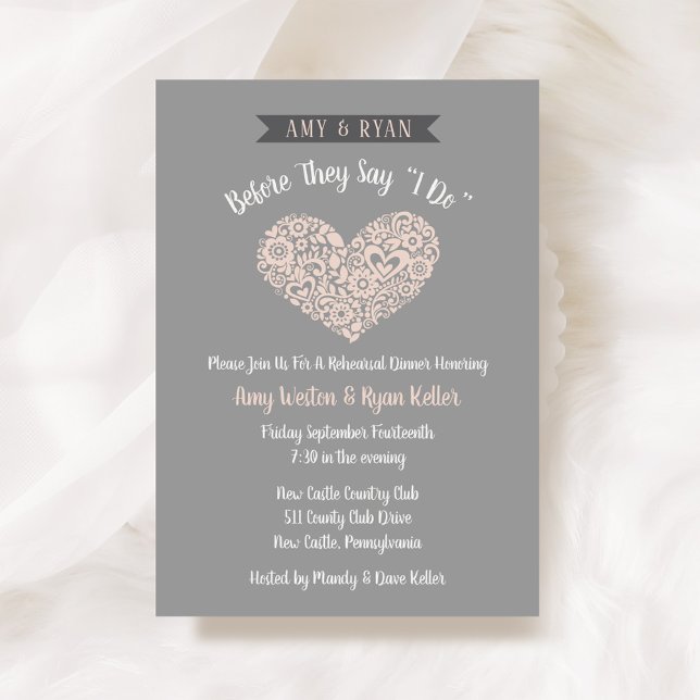 Before They Say I Do Blush Heart Rehearsal Dinner (Creator Uploaded)