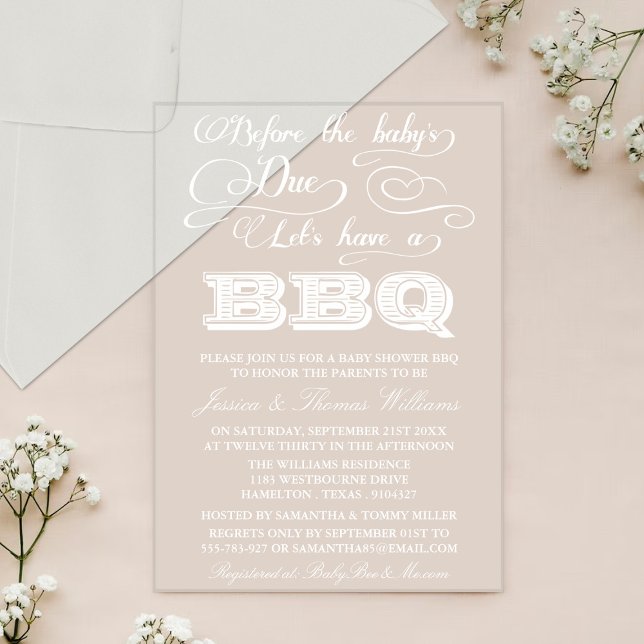 Before They Say I Do Lets Have A BBQ! Acrylic Invitations (Creator Uploaded)