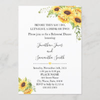 Before they say I do sunflowers rehearsal dinner