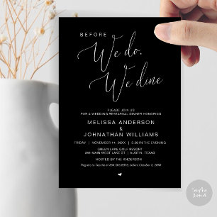 Before we do, we dine, Wedding Rehearsal Dinner I Invitation