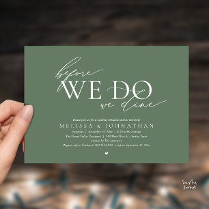 Before We Do, We Dine, Wedding Rehearsal Dinner Invitation