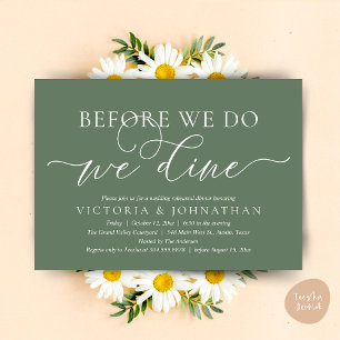 Before We Do, We Dine, Wedding Rehearsal Dinner Invitation