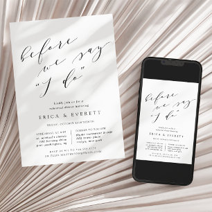 Before We Say I Do Rehearsal Dinner Invitation