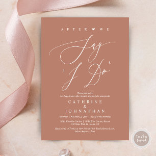 Before we say "I Do", Wedding Rehearsal Dinner Invitation