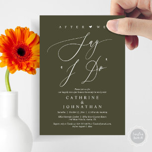 Before we say "I Do", Wedding Rehearsal Dinner Invitation